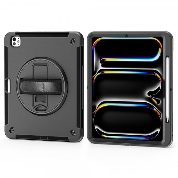 4smarts iPad Pro 13 (M4/M5) Deksel Rugged Etui Grip Svart