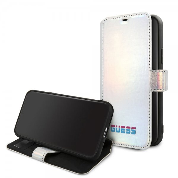 Guess iPhone 11 Pro Etui Iridescent Cover Sølv