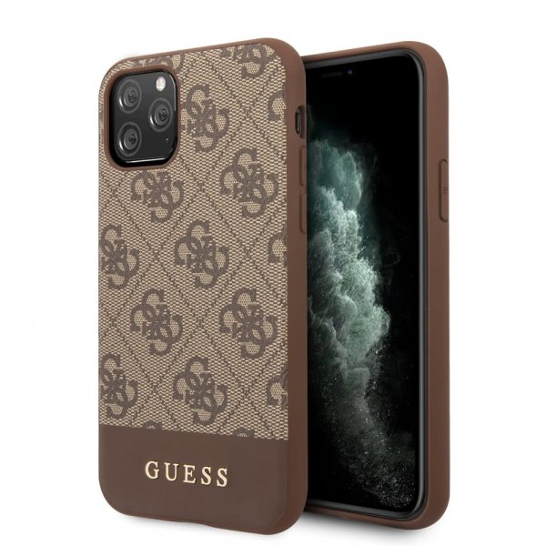 Guess iPhone 11 Pro Max Deksel Stripe Cover Brun