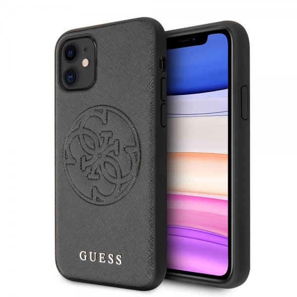 Guess iPhone 11 Deksel Saffiano Cover Svart