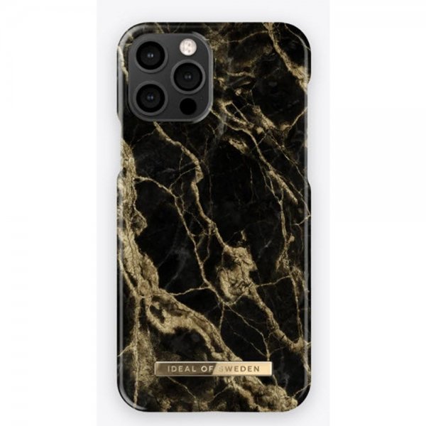 Ideal of Sweden iPhone 12/iPhone 12 Pro Deksel Fashion Case Golden Smoke Marble
