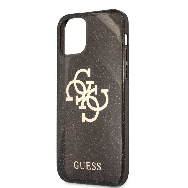 Guess iPhone 12/iPhone 12 Pro Deksel Full Glitter Svart