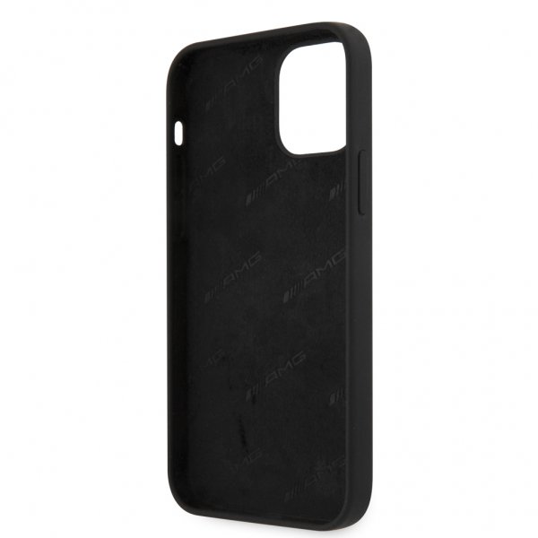 AMG iPhone 12/iPhone 12 Pro Deksel Liquid Silicone Svart
