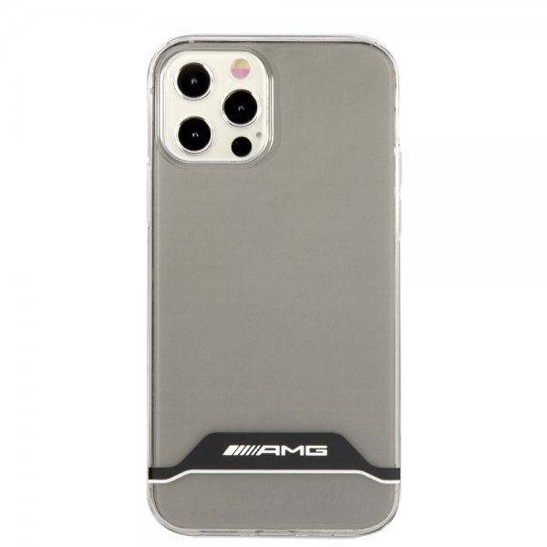 AMG iPhone 12/iPhone 12 Pro Deksel Stripes Horizontal Klar Svart