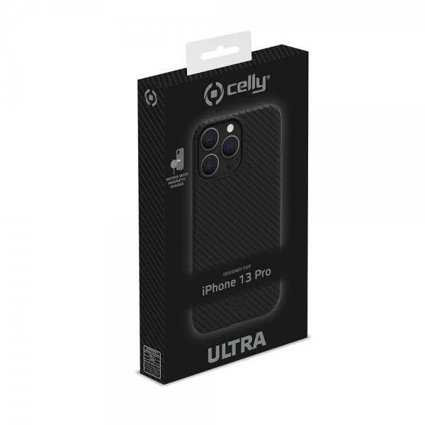 Celly iPhone 12/iPhone 12 Pro Deksel ULTRAMAG Svart
