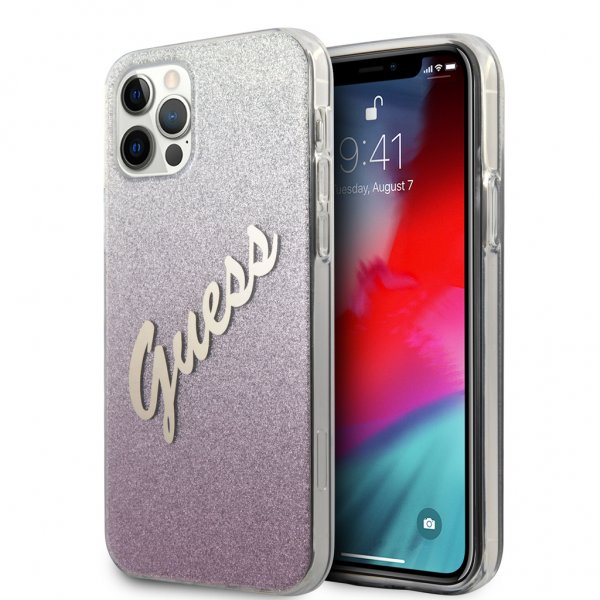 Guess iPhone 12/iPhone 12 Pro Deksel Vintage Gradient Rosa