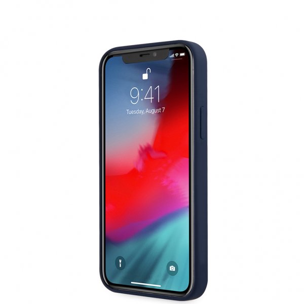 Guess iPhone 12/iPhone 12 Pro Deksel Vintage Silicone Blå