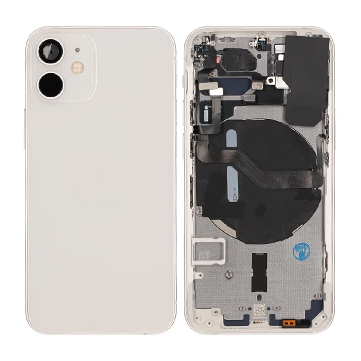 iPhone 12 Mini bakside komplett med smådeler – Hvit