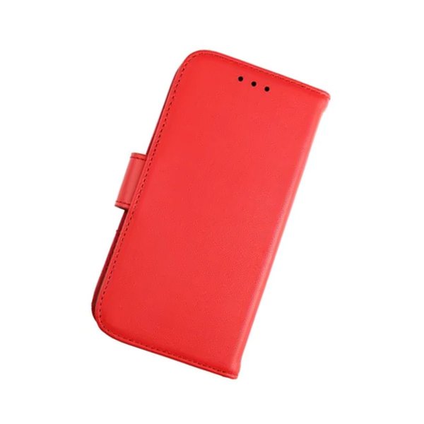 Rvelon iPhone 12 Mini Etui Ekte Skinn Rød