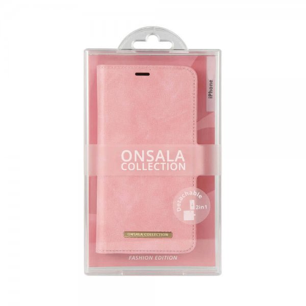 Onsala iPhone 12 Pro Max Etui Fashion Edition Löstagbart Deksel Dusty Pink