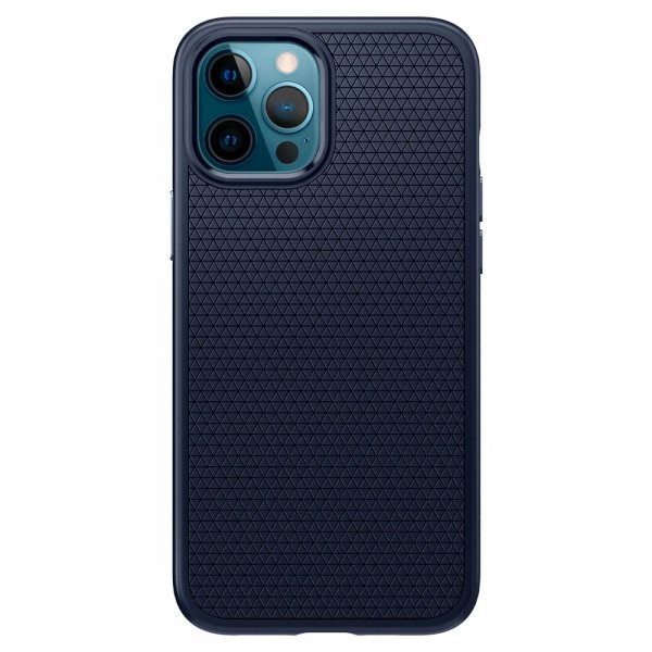 Spigen iPhone 12 Pro Max Deksel Liquid Air Navy Blue