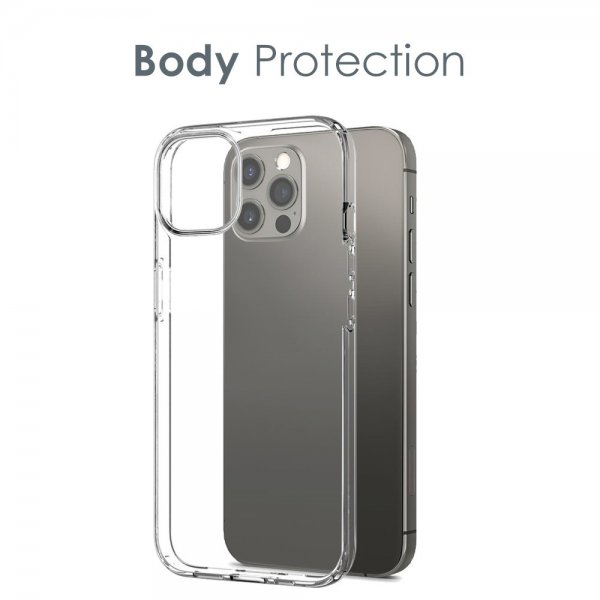 Northjo iPhone 12 Pro Max Deksel med Skjermbeskytter og Kamerabeskytter 3-i-1