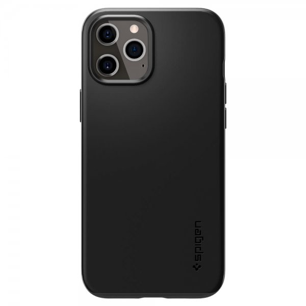 Spigen iPhone 12 Pro Max Deksel Thin Fit Svart