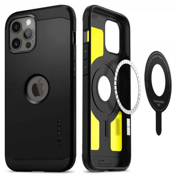 Spigen iPhone 12 Pro Max Deksel Tough Armor Mag Svart