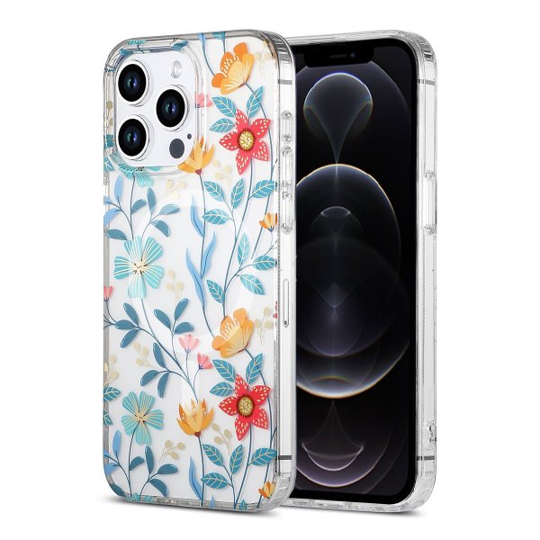 iPhone 12/iPhone 12 Pro Deksel Blomstermønster MagSafe Kvister
