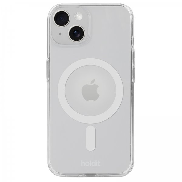 holdit iPhone 13/14/15 Deksel MagSafe Case Hvit Transparent