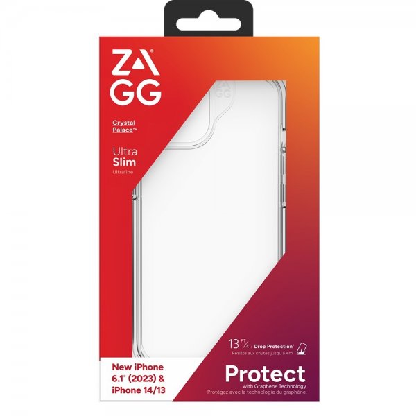 Zagg iPhone 13/iPhone 14/iPhone 15 Deksel Crystal Palace Clear