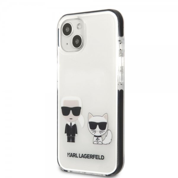 Karl Lagerfeld iPhone 13 Mini Deksel Karl & Choupette Hvit