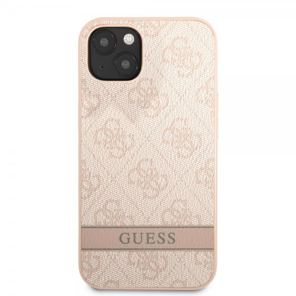 Guess iPhone 13 Mini Deksel Printed Stripe Bottom Rosa