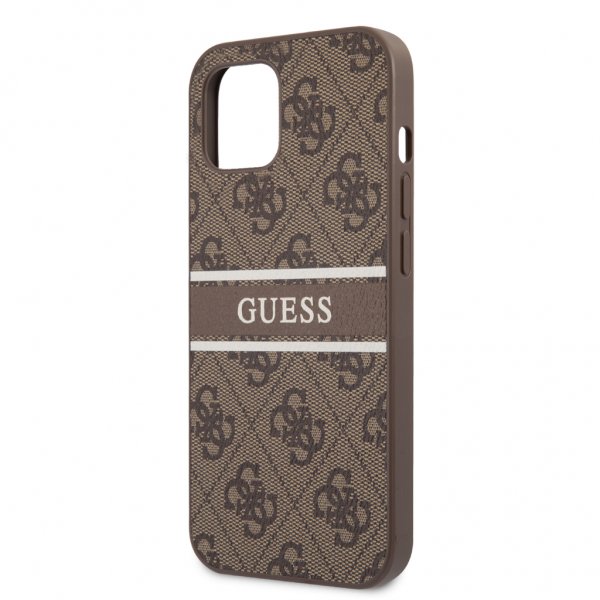 Guess iPhone 13 Mini Deksel Printed Stripe Brun