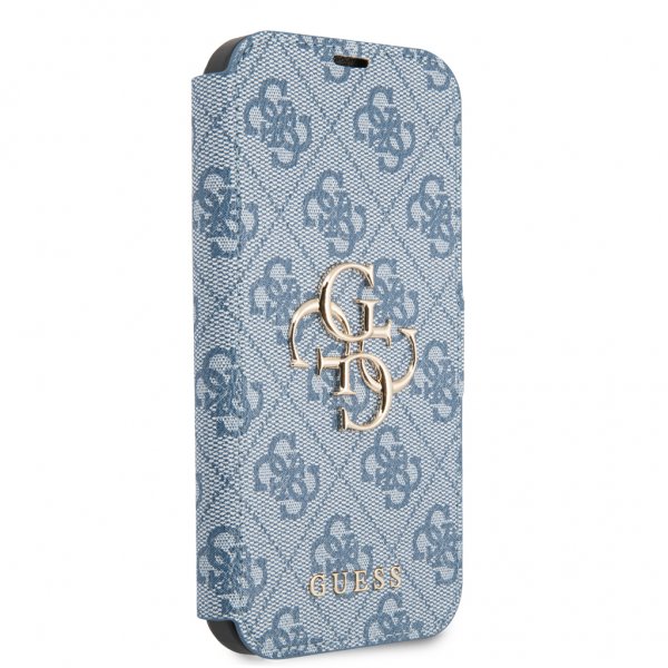 Guess iPhone 13 Pro Max Etui Metal Logo Blå