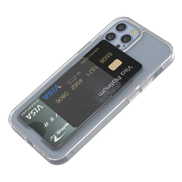 Rvelon iPhone 13 Pro Max Deksel Kortholder Transparent