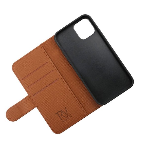 Rvelon iPhone 13 Pro Max Etui Detachable Wallet Case Brun