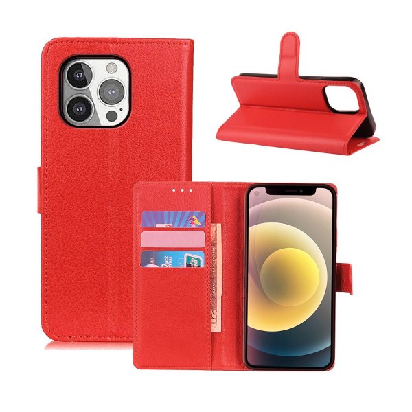 iPhone 13 Pro Max Etui med Stativ Rød