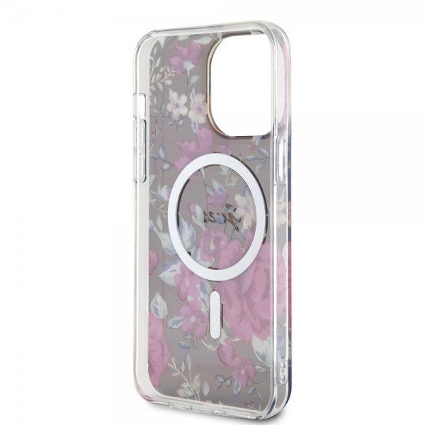 Guess iPhone 13 Pro Max Deksel Flower MagSafe Kaki