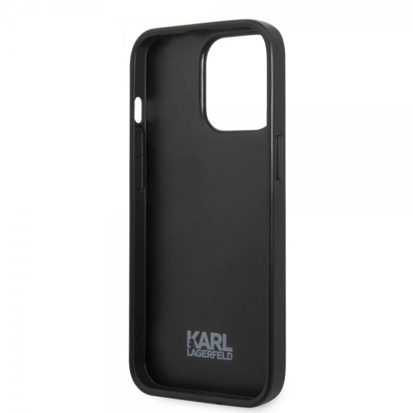 Karl Lagerfeld iPhone 13 Pro Max Deksel Flower Monogram Iconic Patch Grå