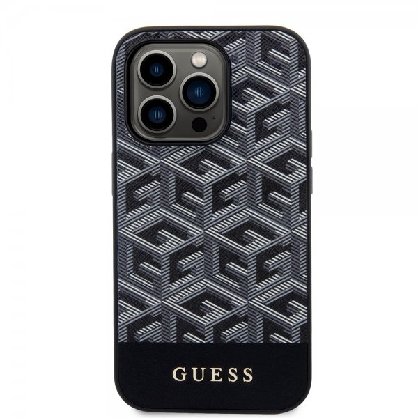 Guess iPhone 13 Pro Max Deksel G Cube MagSafe Svart