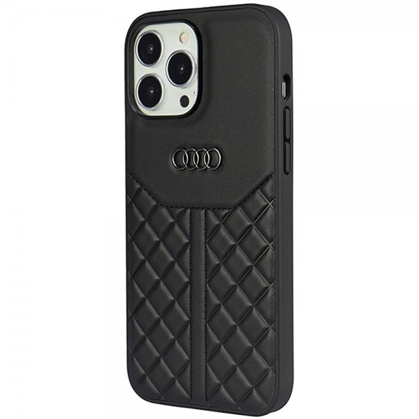 Audi iPhone 13 Pro Max Deksel Genuine Leather Case Svart