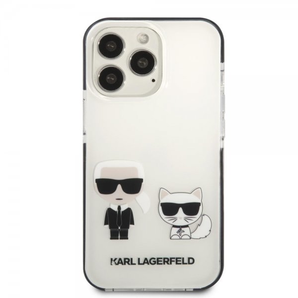 Karl Lagerfeld iPhone 13 Pro Max Deksel Karl & Choupette Hvit