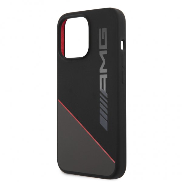 AMG iPhone 13 Pro Max Deksel Liquid Silicone Two Tone Svart
