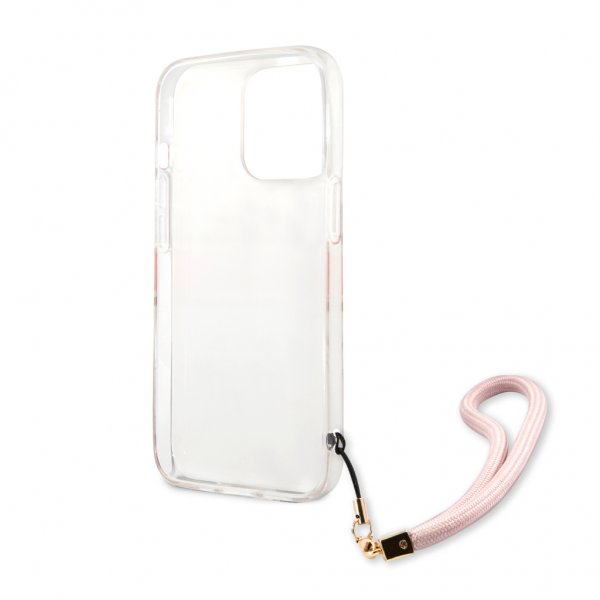 Guess iPhone 13 Pro Max Deksel Marble Design Stripe Rosa