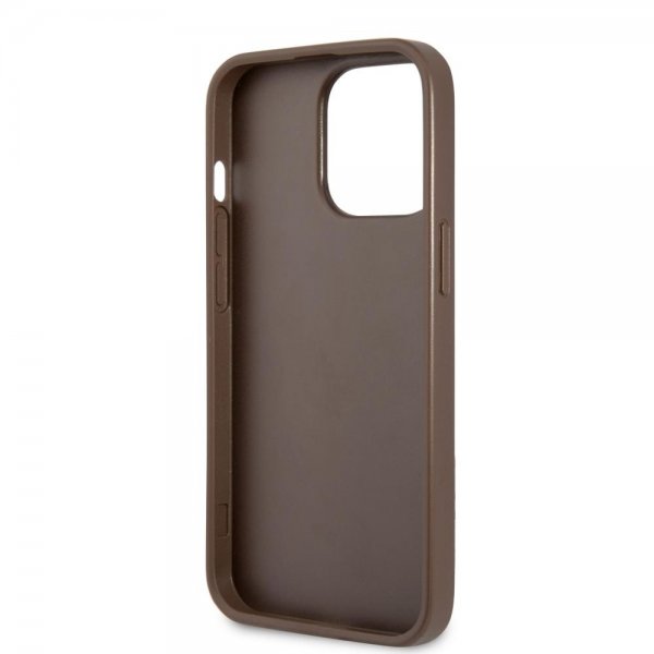 Guess iPhone 13 Pro Max Deksel Printed Stripe Bottom Brun