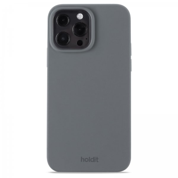 holdit iPhone 13 Pro Max Deksel Silikon Space Gray