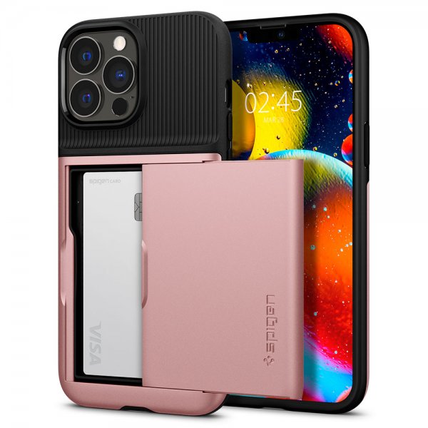 Spigen iPhone 13 Pro Max Deksel Slim Armor CS Rosegull