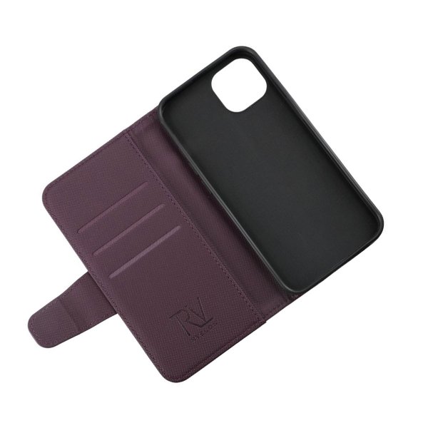 Rvelon iPhone 13 Pro Etui Utbrettbar Kortlomme Lilla