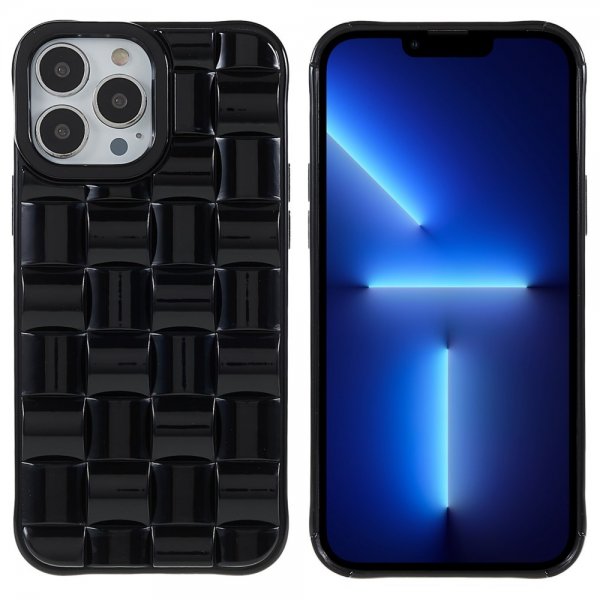 iPhone 13 Pro Deksel 3D Mønster Svart
