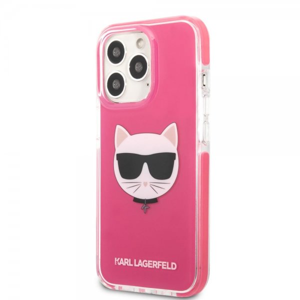 Karl Lagerfeld iPhone 13 Pro Deksel Choupette Fuchsia