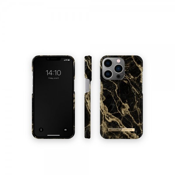 Ideal of Sweden iPhone 13 Pro Deksel Fashion Case Golden Smoke Marble