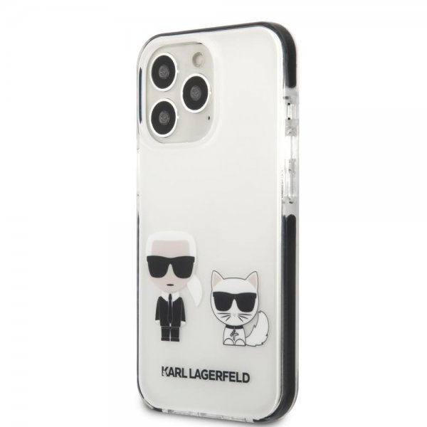 Karl Lagerfeld iPhone 13 Pro Deksel Karl & Choupette Hvit