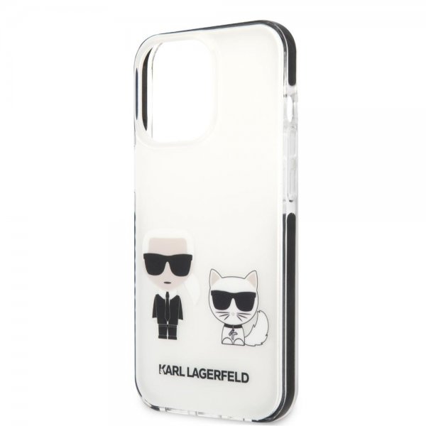 Karl Lagerfeld iPhone 13 Pro Deksel Karl & Choupette Hvit
