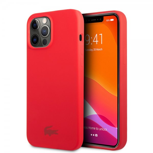 Lacoste iPhone 13 Pro Deksel Liquid Silicone Glossy Logo Rød