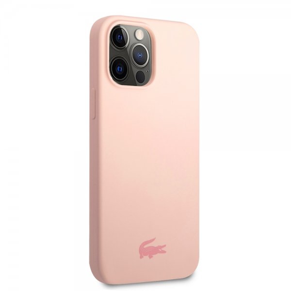 Lacoste iPhone 13 Pro Deksel Liquid Silicone Glossy Logo Rosa