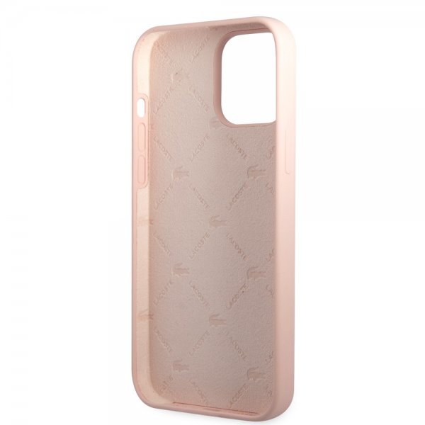Lacoste iPhone 13 Pro Deksel Liquid Silicone Glossy Logo Rosa