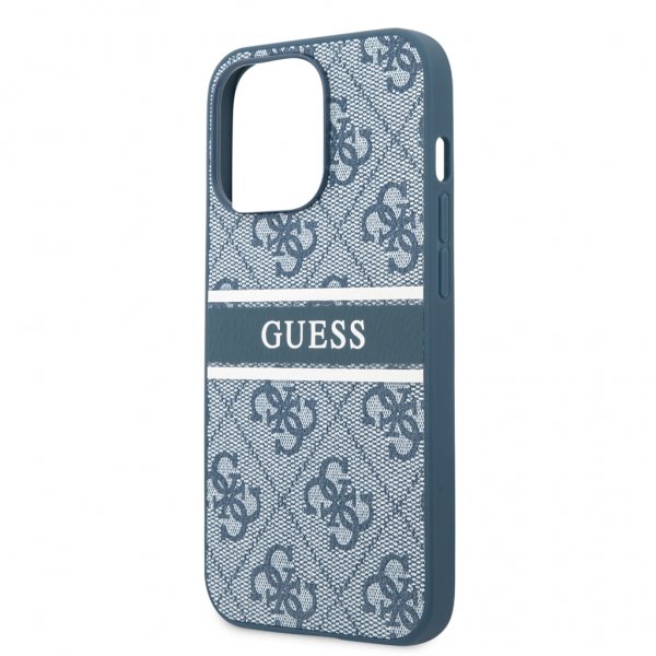 Guess iPhone 13 Pro Deksel Printed Stripe Blå