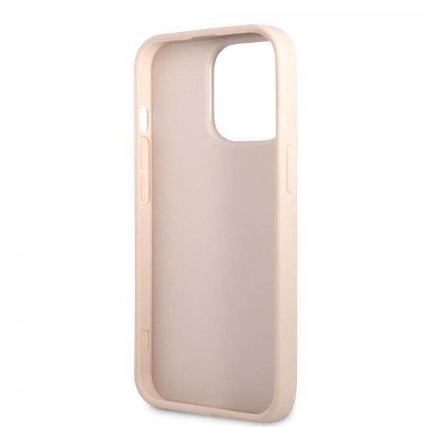 Guess iPhone 13 Pro Deksel Printed Stripe Bottom Rosa