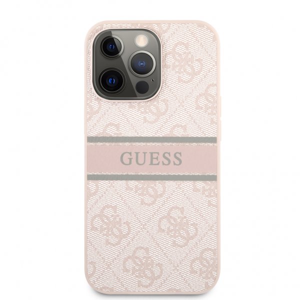 Guess iPhone 13 Pro Deksel Printed Stripe Rosa